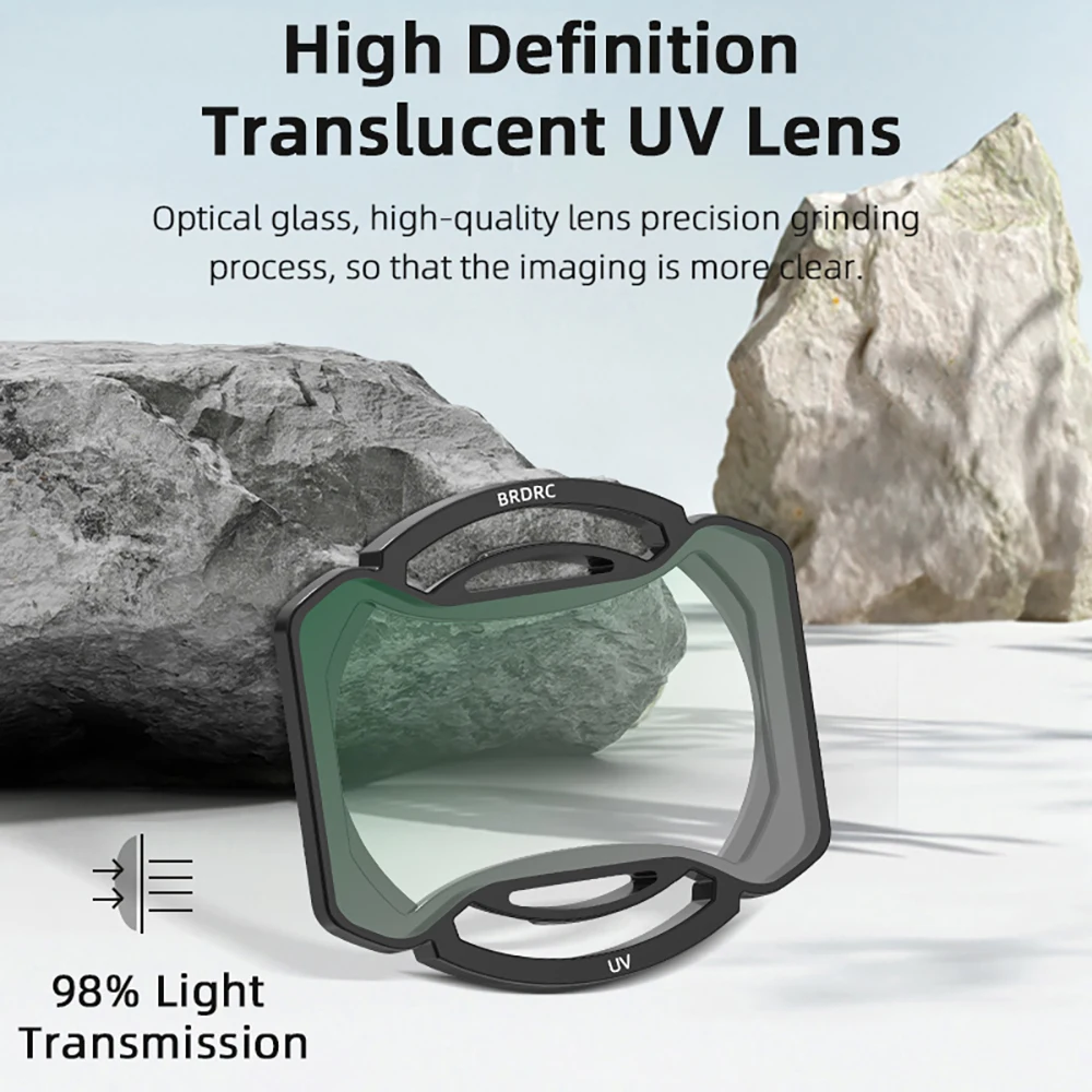 BRDRC Lens Filters Set for DJI AVATA 2 Camera UV CPL ND8 ND16 ND32 ND64 Optical Glass Filters Kit Quick-release Accessories