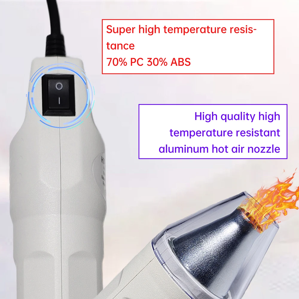 220V Hot Air Gun Electric Hot Dryer Mini Heat Gun 300W DIY Welding Blower For Crafts Shrink Tubing Car Wrap Mobile Phone Repair