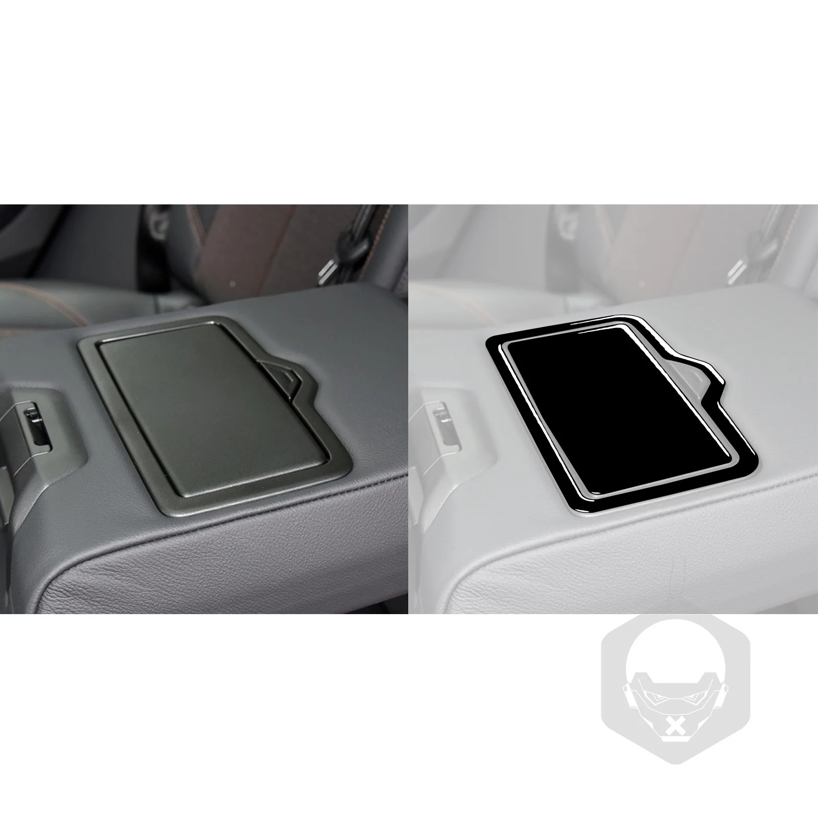 For Audi Q5 Q5L FY 2018-2023 Piano Black Accessories Car Interior Rear Water Cup Panel Cover Trim Stickers Decoration