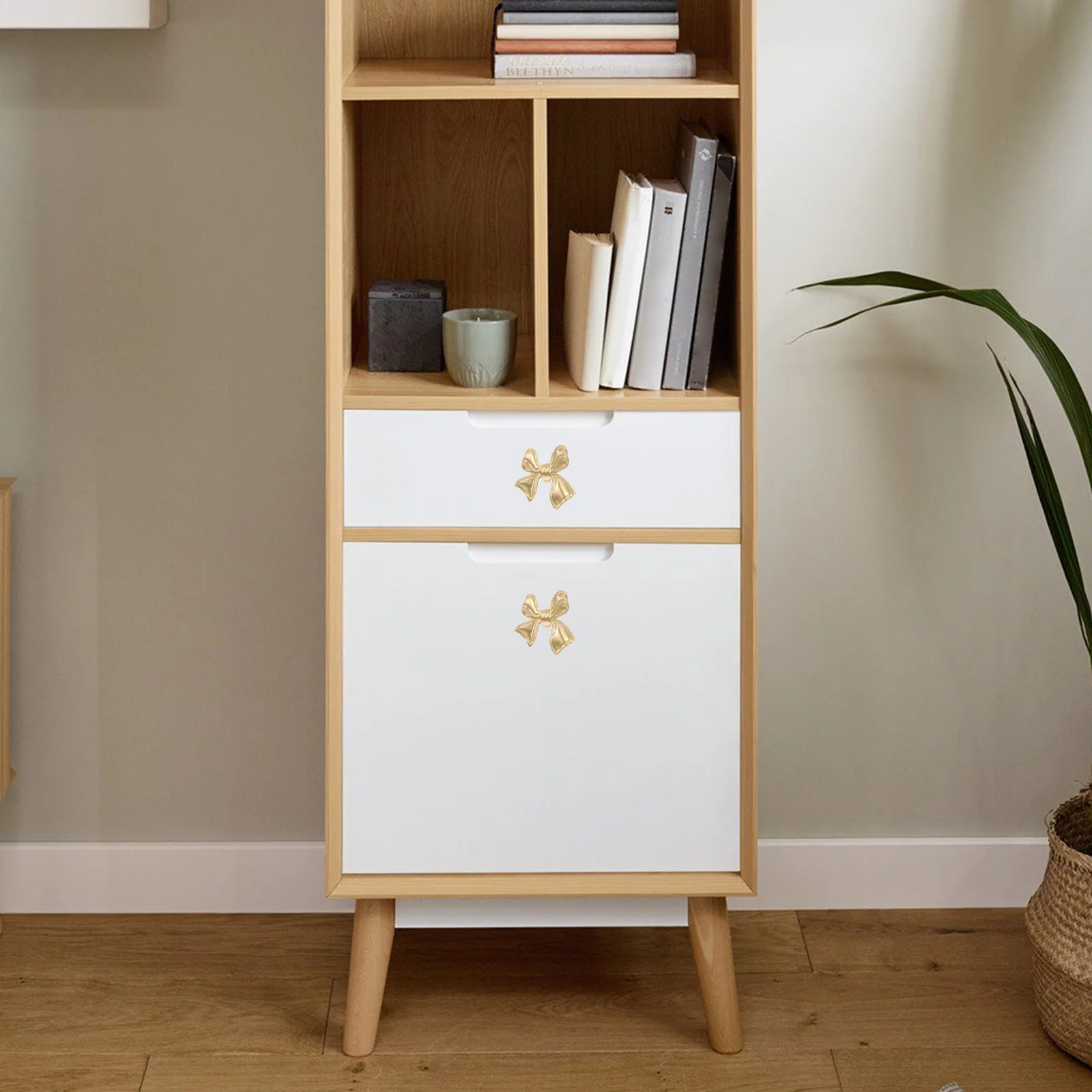 

Bow Drawer Pull Brass Bowknot Knob Single Hole Cabinet Handle Dresser Drawer Door Pull Vintage Decorative for Dresser