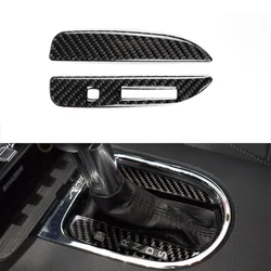 Car Central Control Gear Shift Panel Decoration Cover Sticker For Ford Mustang 2015-17 Carbon Fiber Interior Accessories