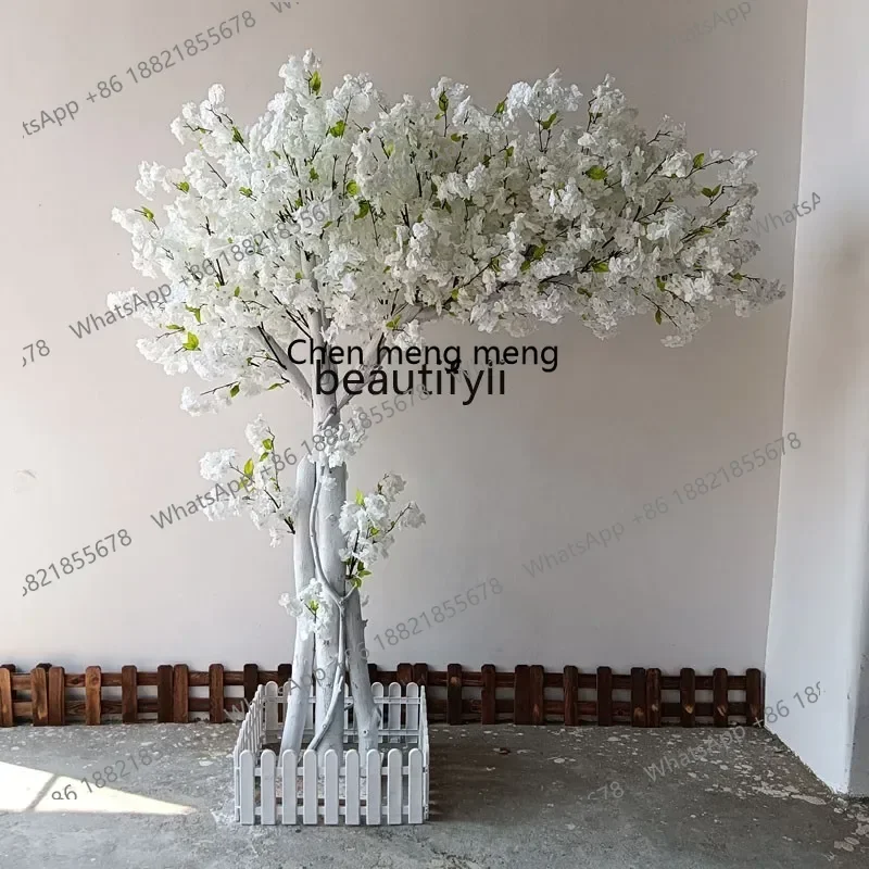 

ss7304Artificial Cherry Tree Peach Blossom Wishing Tree Interior Decoration Large Fake Flower Flower Tree Landscape