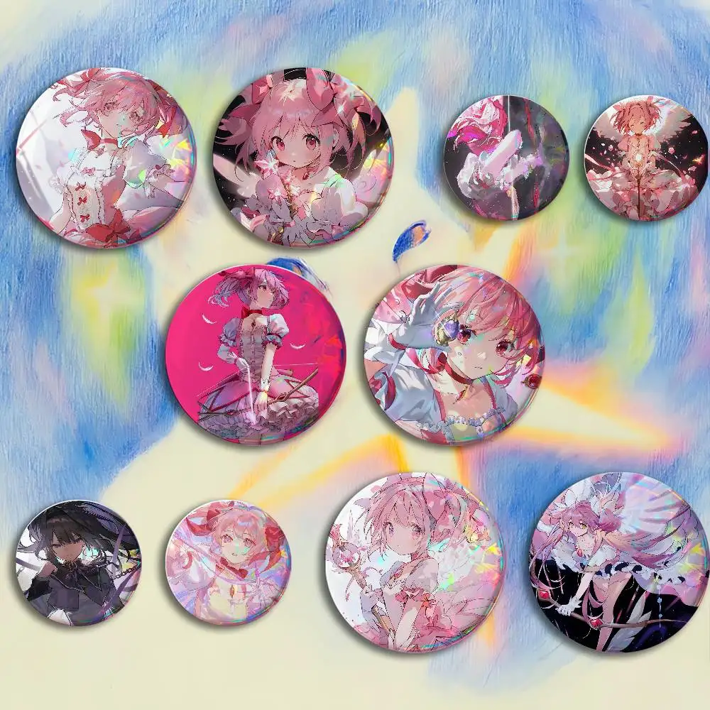 P-Puella Magi Madoka Magica Badges 25 32 44 58 75 mm Round Customizable Wholesale Fan goods Self-made fan freebies
