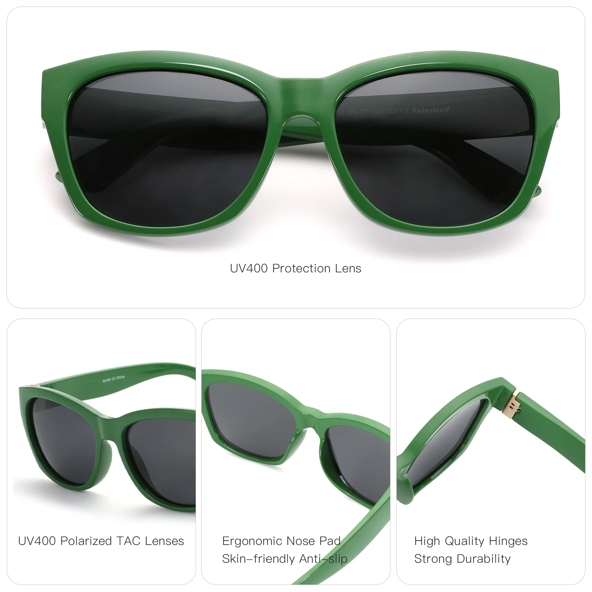 نظارات شمسية BLUEMOKY Summer Cat Eye للسيدات عصرية مستقطبة للحماية من الأشعة فوق البنفسجية 400 على الشاطئ #3