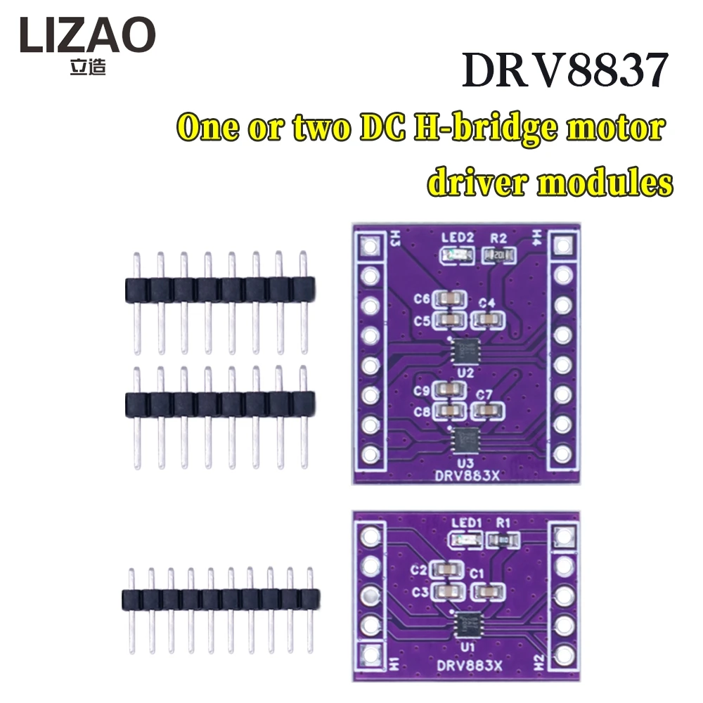 DRV8837 One or Two DC H-bridge Motor Driver Module DC Brushed Motor PWM Speed Control Board For Arduino Smart Car Robot DIY