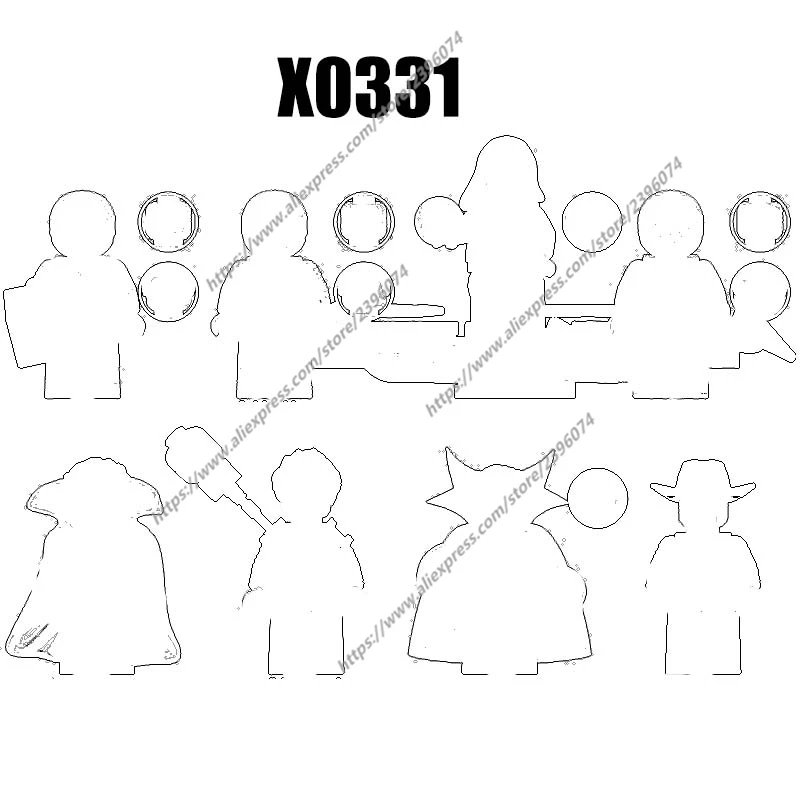 Figuras de acción de 1 piezas, juguetes de bloques de construcción, serie X0331, XH1855, XH1856, XH1857, XH1858, XH1859, XH1860, XH1861, XH1862