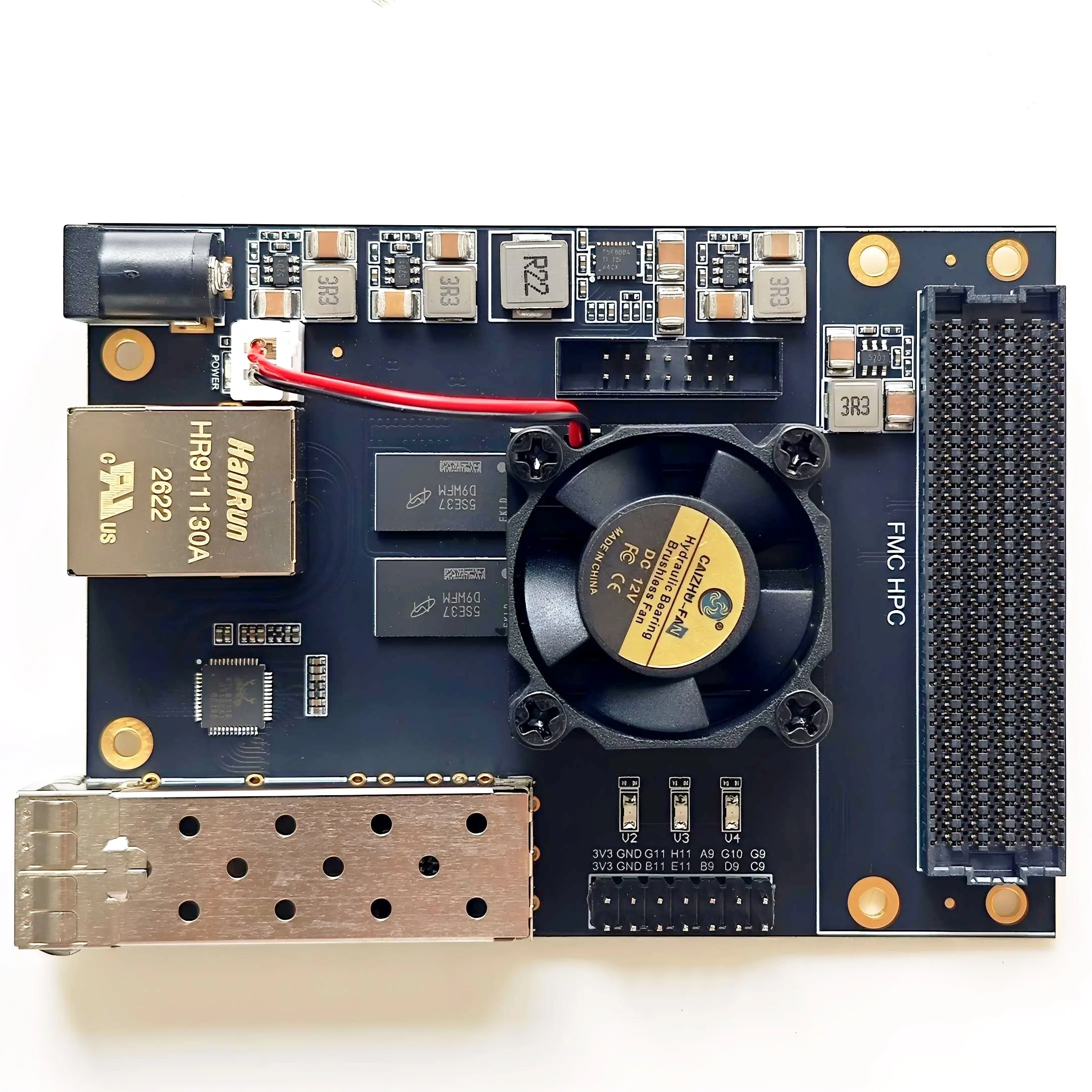 XCKU5P Development Board, Xilinx FPGA Core Board with SFP28 Optical Port, Gigabit Ethernet and FMC HPC Carrier Board