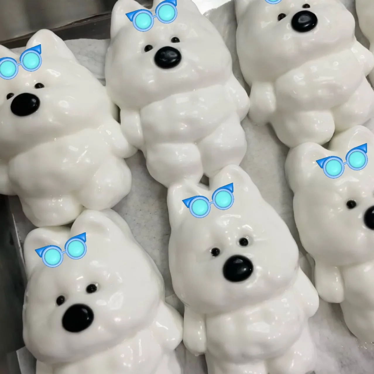 2024 New Cute Little White Dog Soft Q-bouncy Slow Rebound Toys Office Decompression Toys Cartoon Puppy Pinch Music Fidget Toy