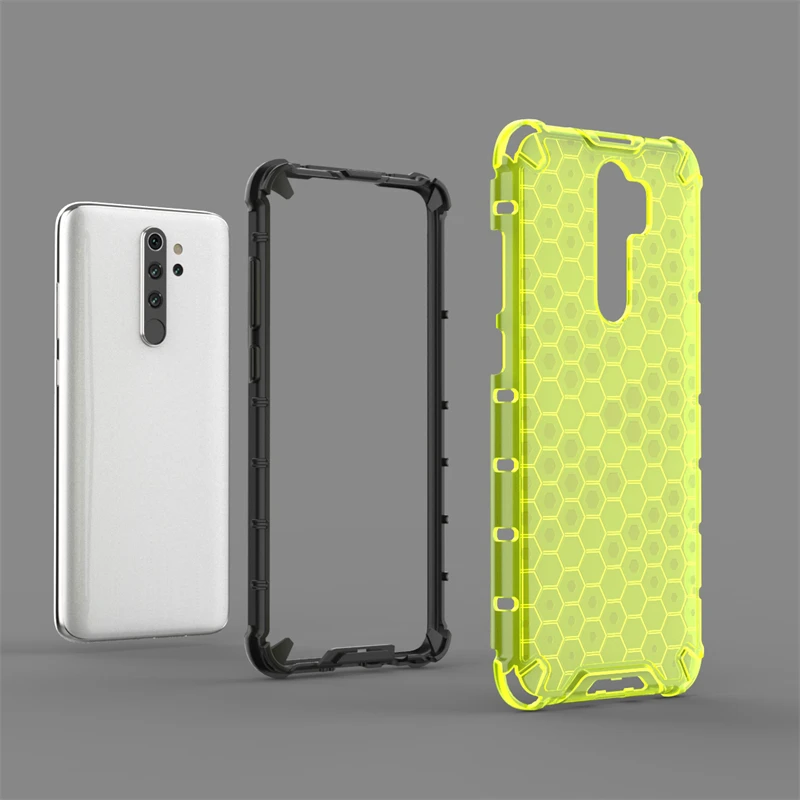 Shockproof Transparent Case For Redmi Note 8 Pro Honeycomb Armor Clear Case For Redmi Note 8 Pro Case Cover For Redmi Note 8 Pro - view 2