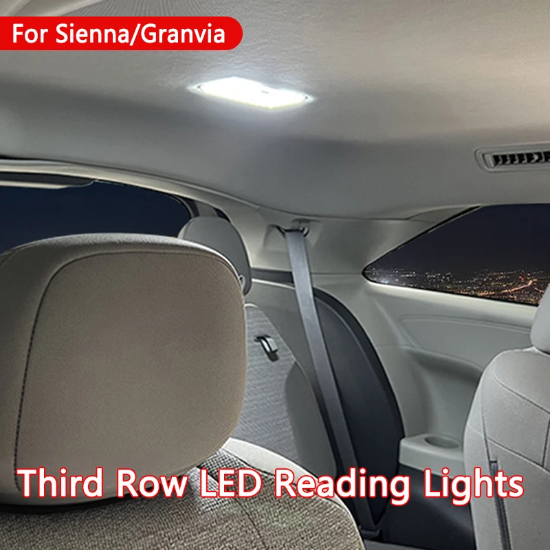 Car 3rd Row Reading Light LED Lamp Reading Light Low Energy Consumption High Brightness For Toyota Sienna Granvia 2022 Accessory