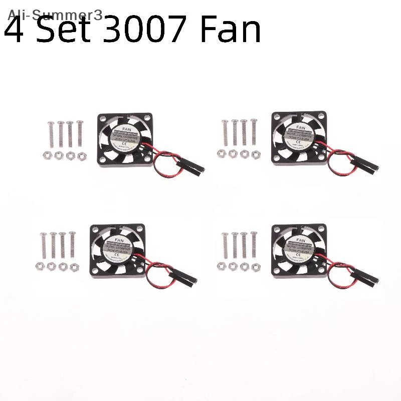 

4Pcs 3007 Fan 30x30x7mm Cooler Fan Brushless Cooling Fan 30MM 1.18in 3.3V 5V DC Quiet Fan For Motor