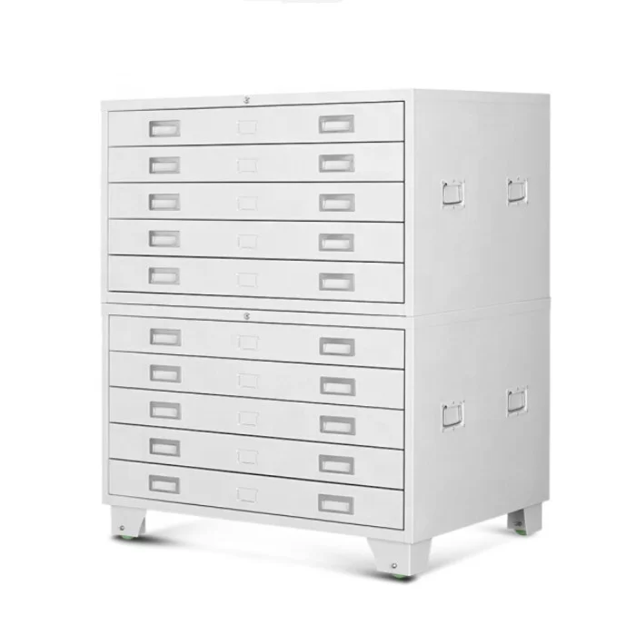 Cabinet Steel Multi-drawer Retractable Space-saving Office Drawing Cabinet A0/A1 Engineering Drawing School Workshop Warehouse