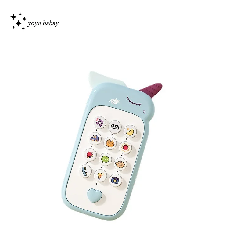 Baby Phone Toy Music Sound Telephone Sleeping Toys With Teether Simulation Phone Kids Infant Early Educational Toy Kids Gifts