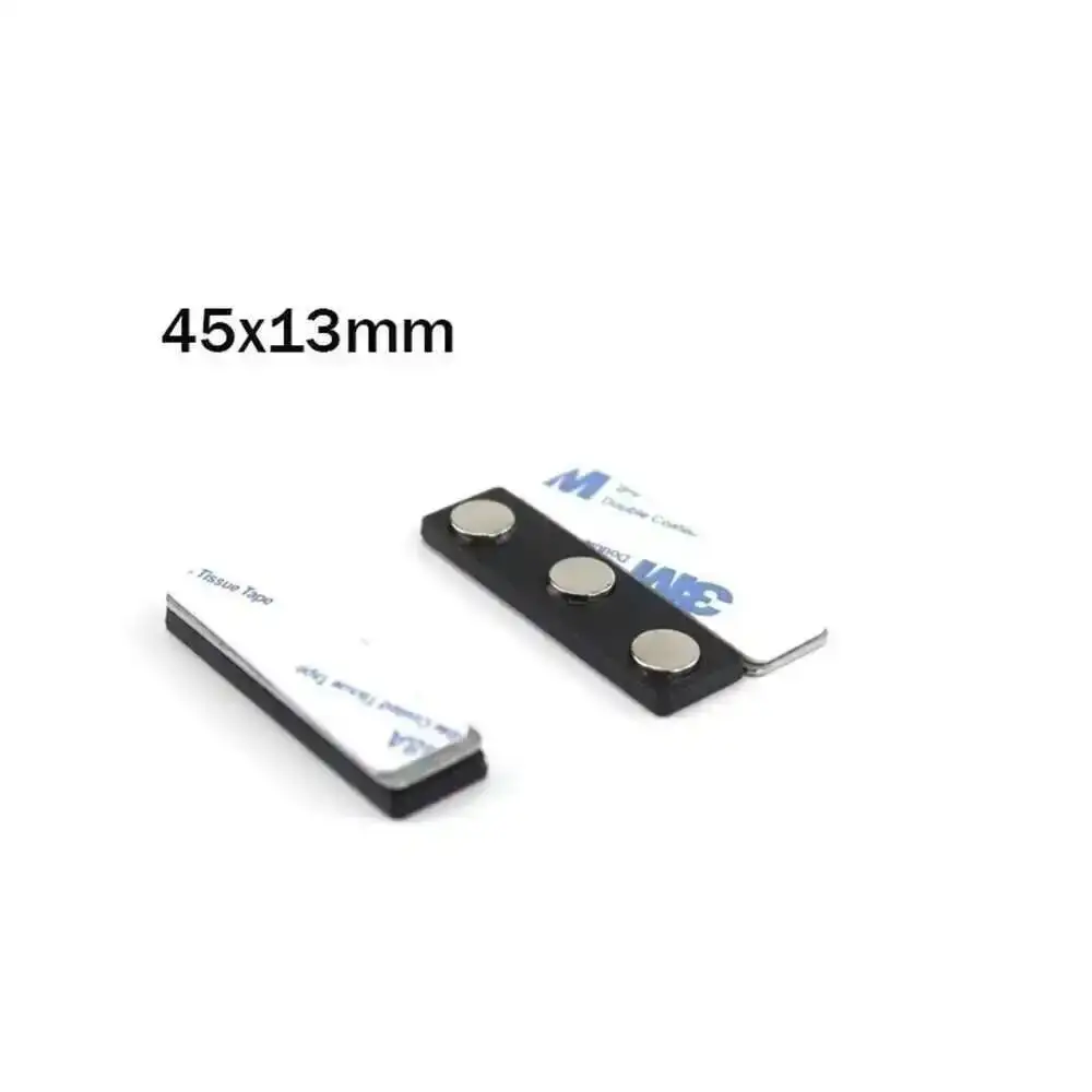 10 Stück selbstklebende Namensschild-Magnet aus Metall, stark magnetisch, Namensschild, Ausweishalter, Verschlusshalter, Kartenanhänger,