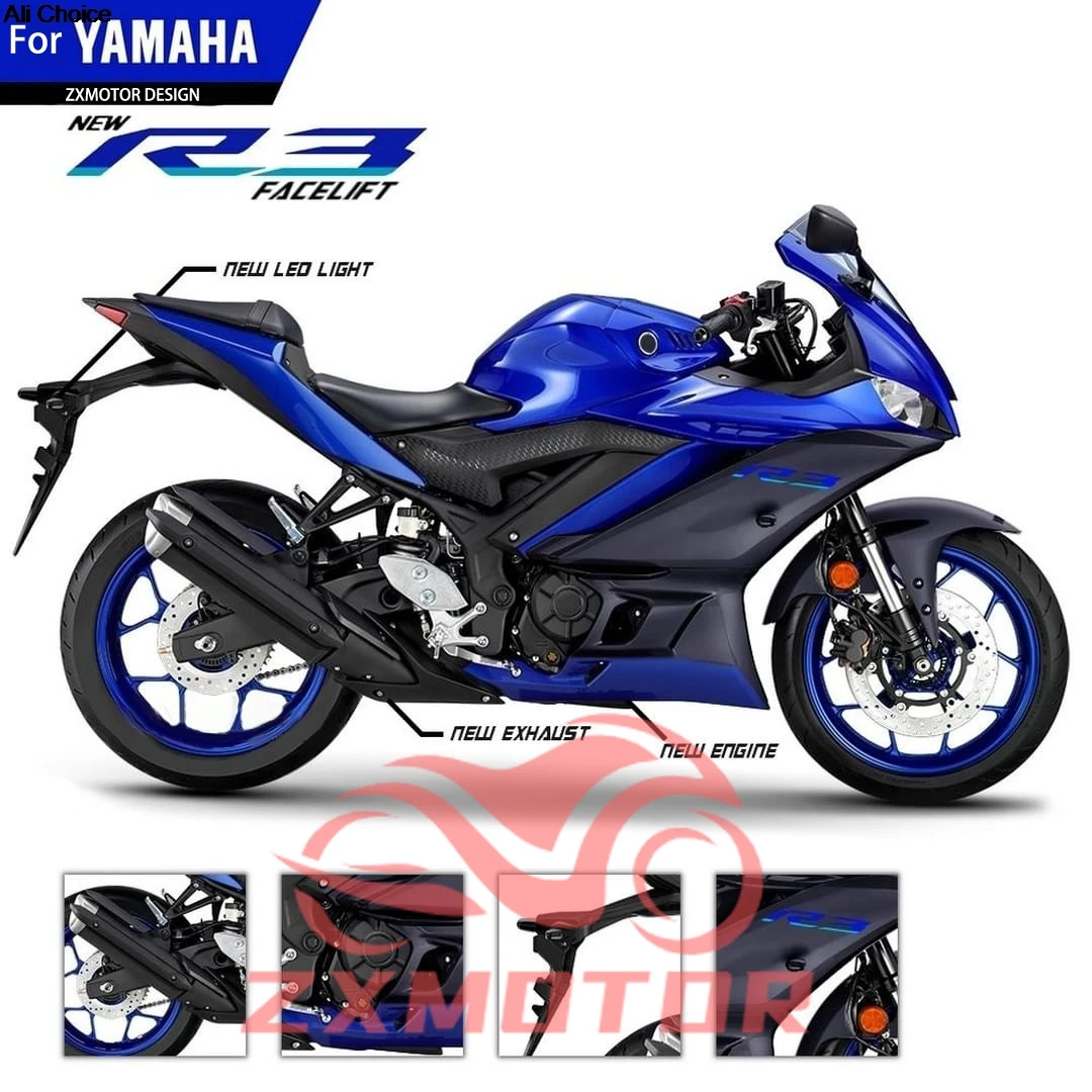 New YZF-R3 R25 2019 2020 2021 2022 2023 Design Fairing Kit for YAMAHA YZF R3 19 20 21 22 23 Motorcycle Injection Fairings