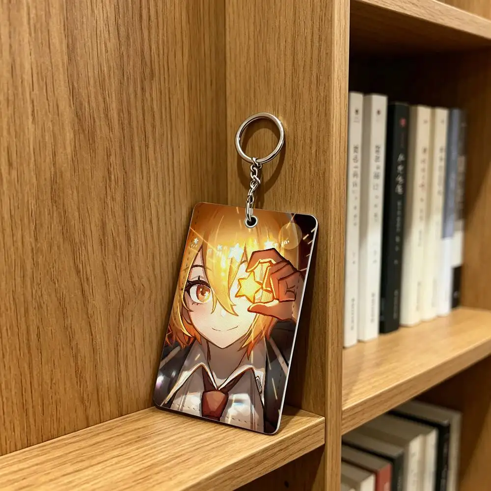Hot Game L-Limbus Company Card Case Leather Card Holder Keychain Key Ring Door Access Tags ID Card