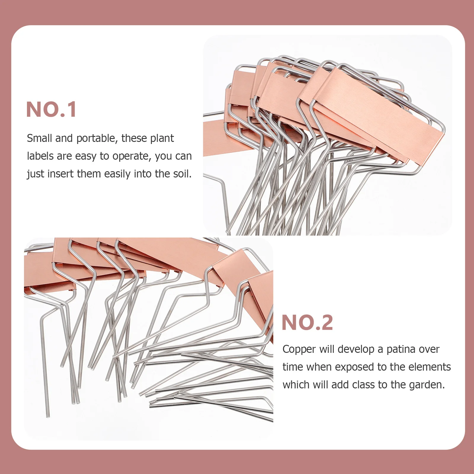 

15pcs Metal Tags Stainless Steel Waterproof Plant Labels For Garden Flower Markers Reusable Gardening Inserts Decorative Plant