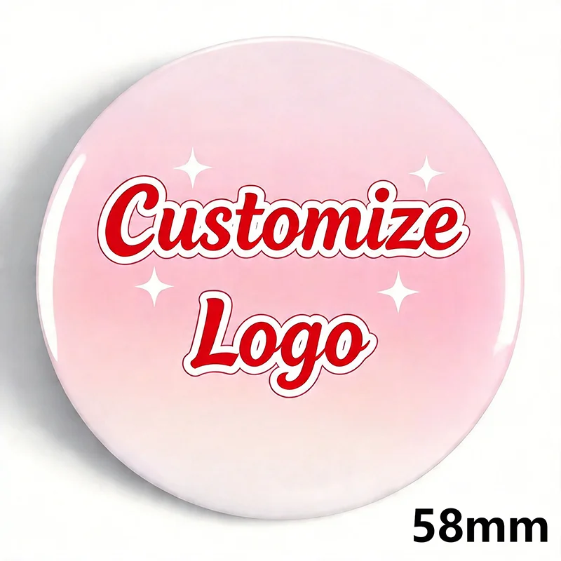 DIY Photo Round Tinplate Badges, Personalized Brooches, Custom Picture Text or Graphic Pins, Meaningful Gift & Fashion Accessory