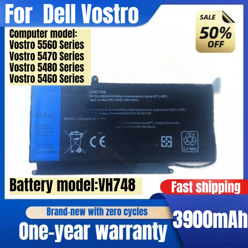 

For Dell Vostro V5460 5470 5480 5560 P41G 14-5439 VH748 Laptop Battery Replacement Batteries Original Low Price