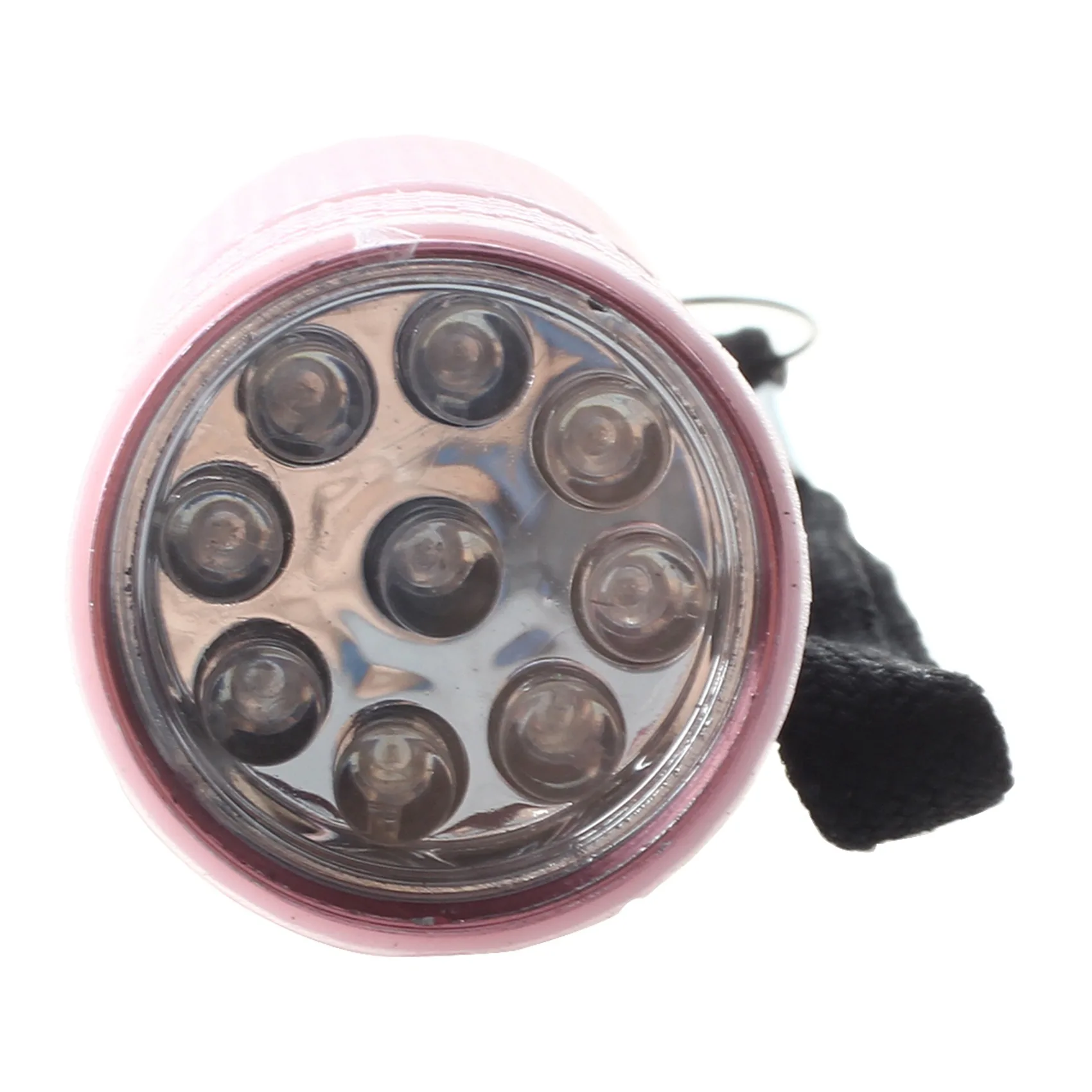 3X Outdoor Mini Pink Rubber Coated 9-LED Flashlight Torch image 3