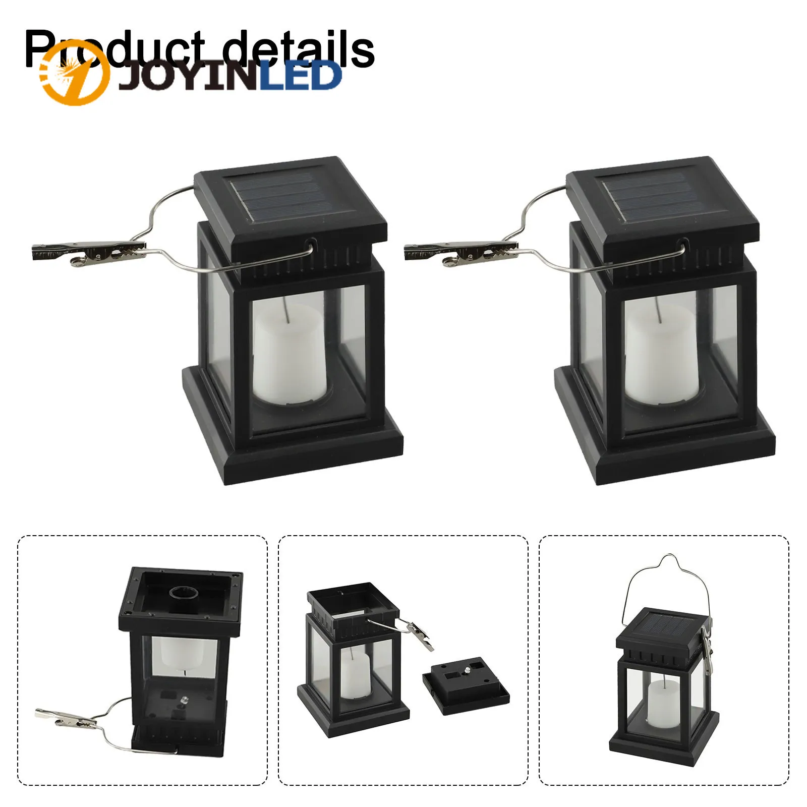 1Pcs Solar Candle Shape Lamp Waterproof Solar Lamps LED Candle Hanging Lantern Lights Perfect for Outdoors Balcony Decor Lightin
