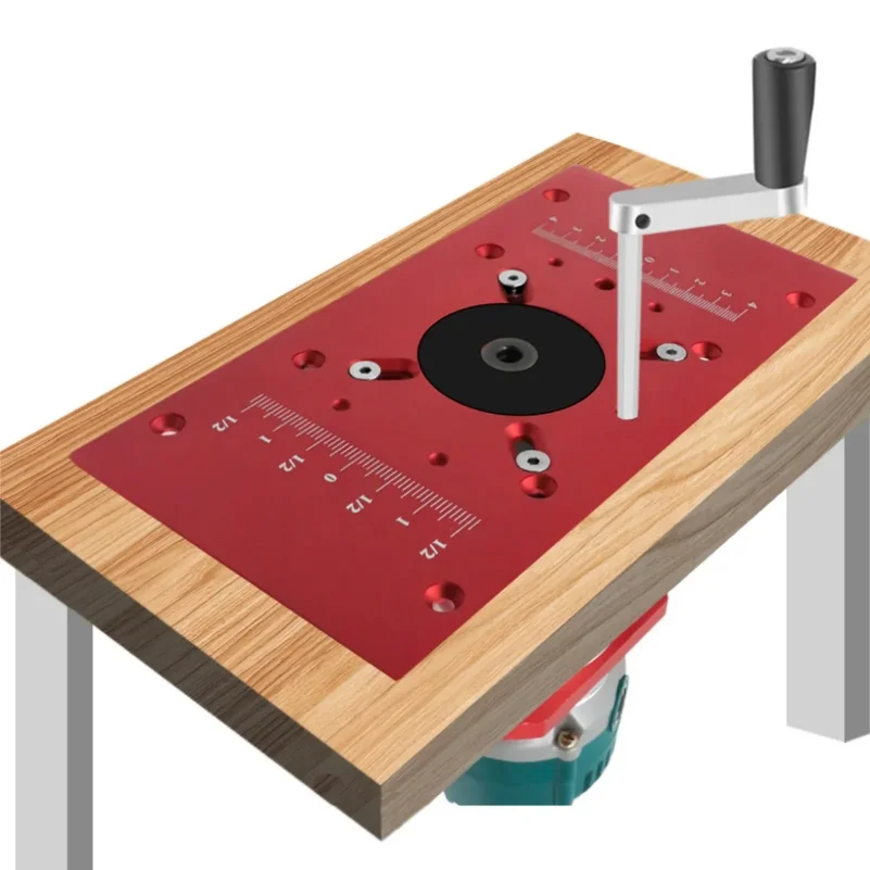 

Router Lift with Fixed Base - Aluminum Router Insert Plate - Woodworking Universal Router Lift Base for 65mm Dia Router Motor