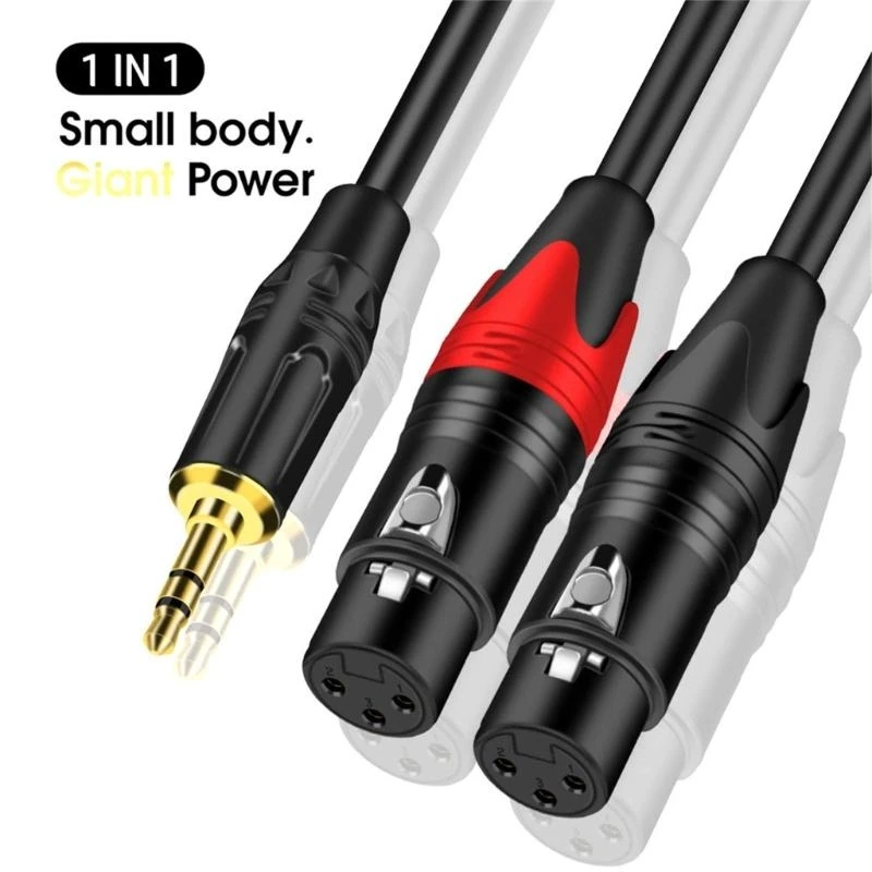 Flexible 3.5mm to 3Pin Female Cable Durability OFC Auditory Cord for Media Player 83CF