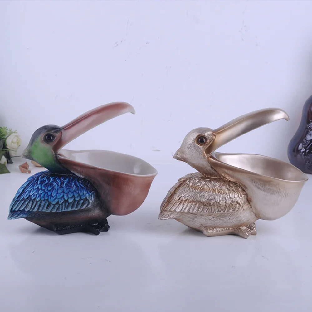 Big Mouth Bird Statue Door Key Porch Wine Cabinet Storage Box Home Decoration Toucan Resin Sculpture Bird Art Ornament Gifts