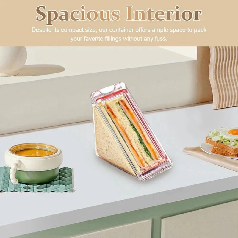Triangle Sandwich Container Triangle Clear Plastic Sandwich Container With Lid To-Go Containers For Cheeseglobal Stock Ready