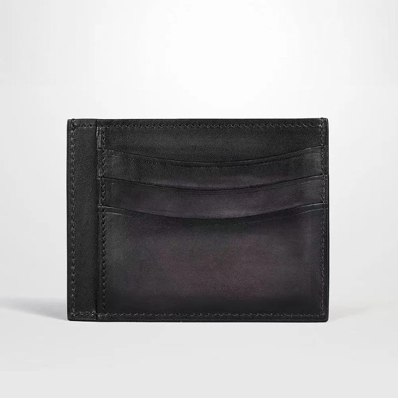 DIMY 2026 new ultra-thin high-end card bag made of cowhide compact and genuine pickup clip one-piece card holder for women and