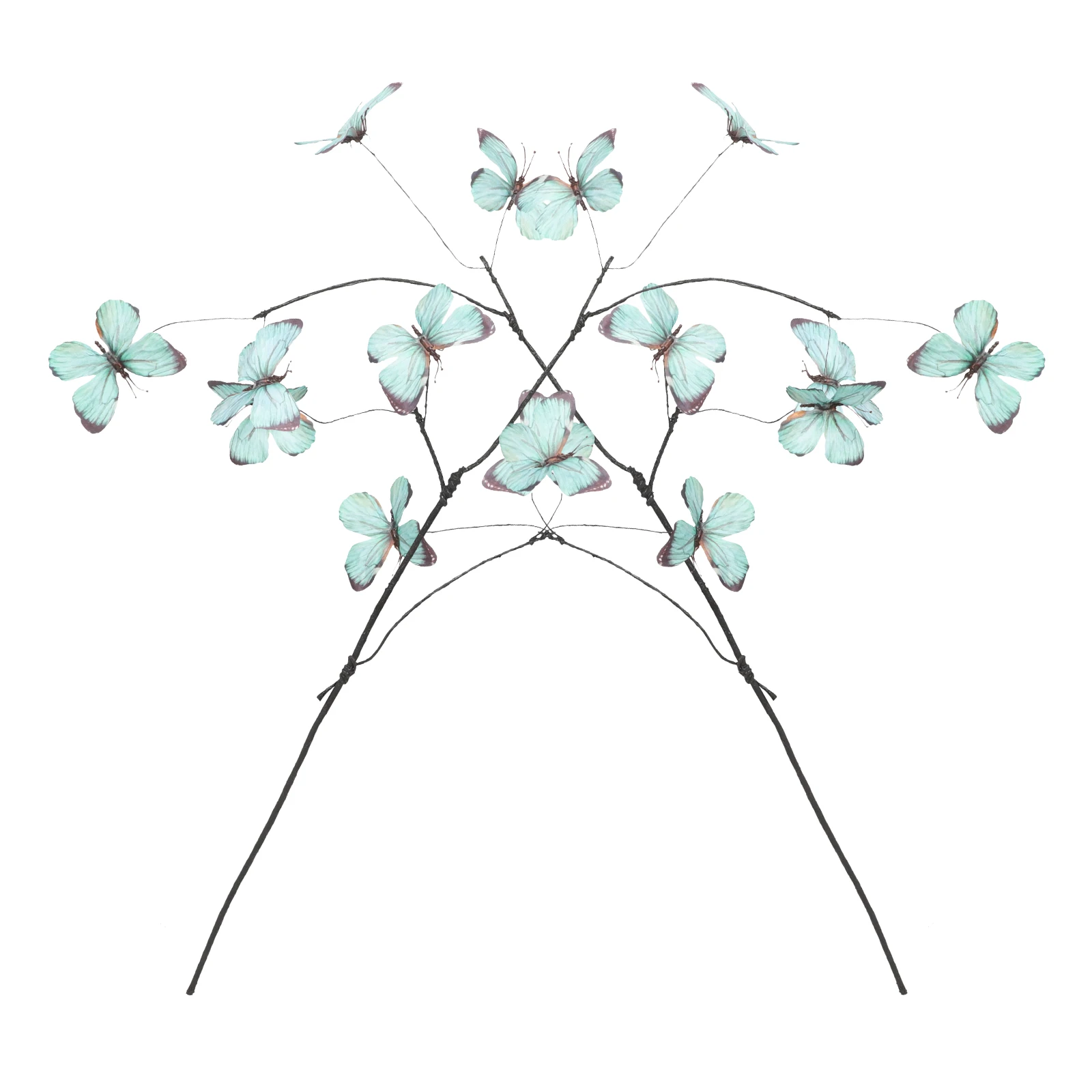 

2 Pcs Simulated Butterfly Flower Ornaments Simulation Arrangement Branch Wedding Decoration Stems