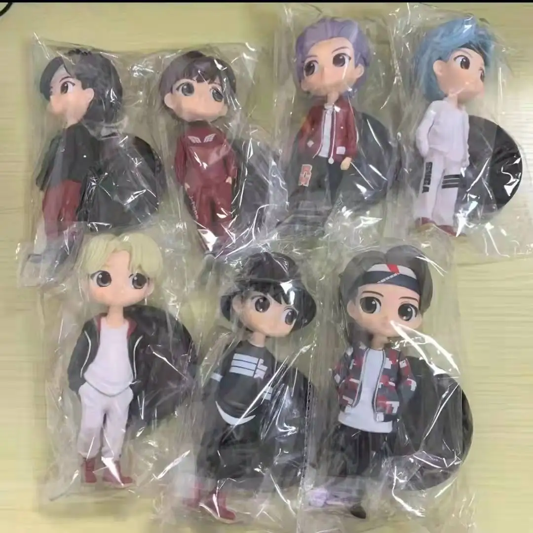 Figuras de acción de Bangtan Boys Group, modelos de muñecos de 16CM, Rm, Jin, Suga, Jhope, Jimin V, Jungkook, regalo del ejército, 7 unidades por Set