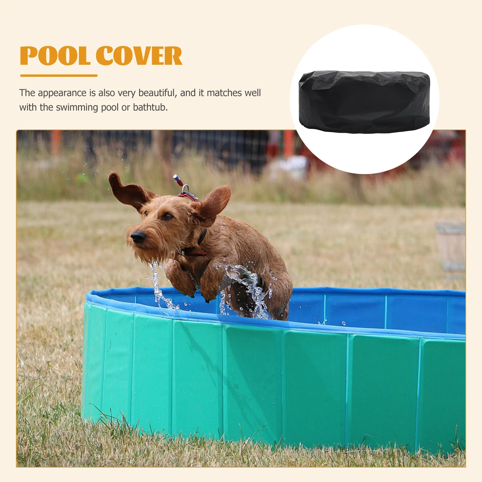 

Bathtub Cover Pet Foldable Pool Collapsible for Small Round Protector Folding