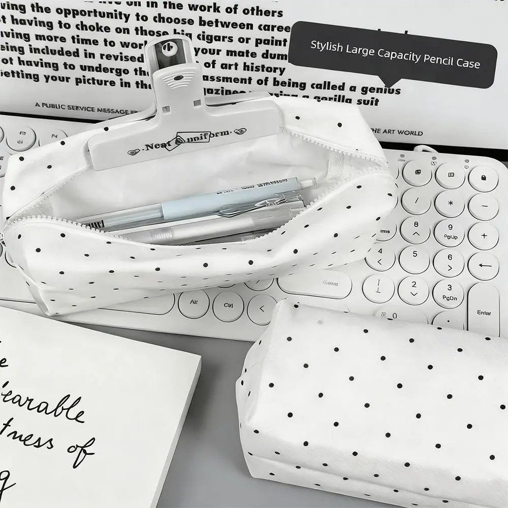 High Quality Canvas Pen Bag Large Capacity Multifunctional Stationery Bag Pencil Case for Students