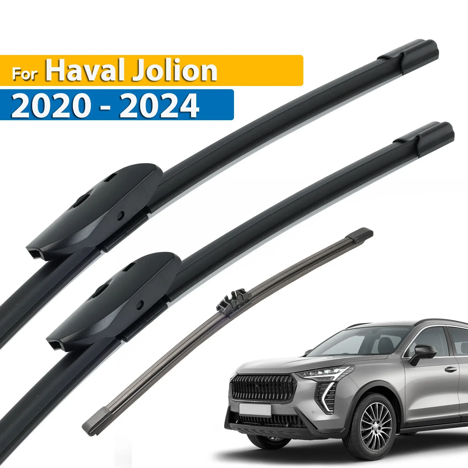 Wiper Front & Rear Wiper Blades Set For Haval Jolion 2020 - 2024 Windshield Windscreen Window Rain Brushes 24