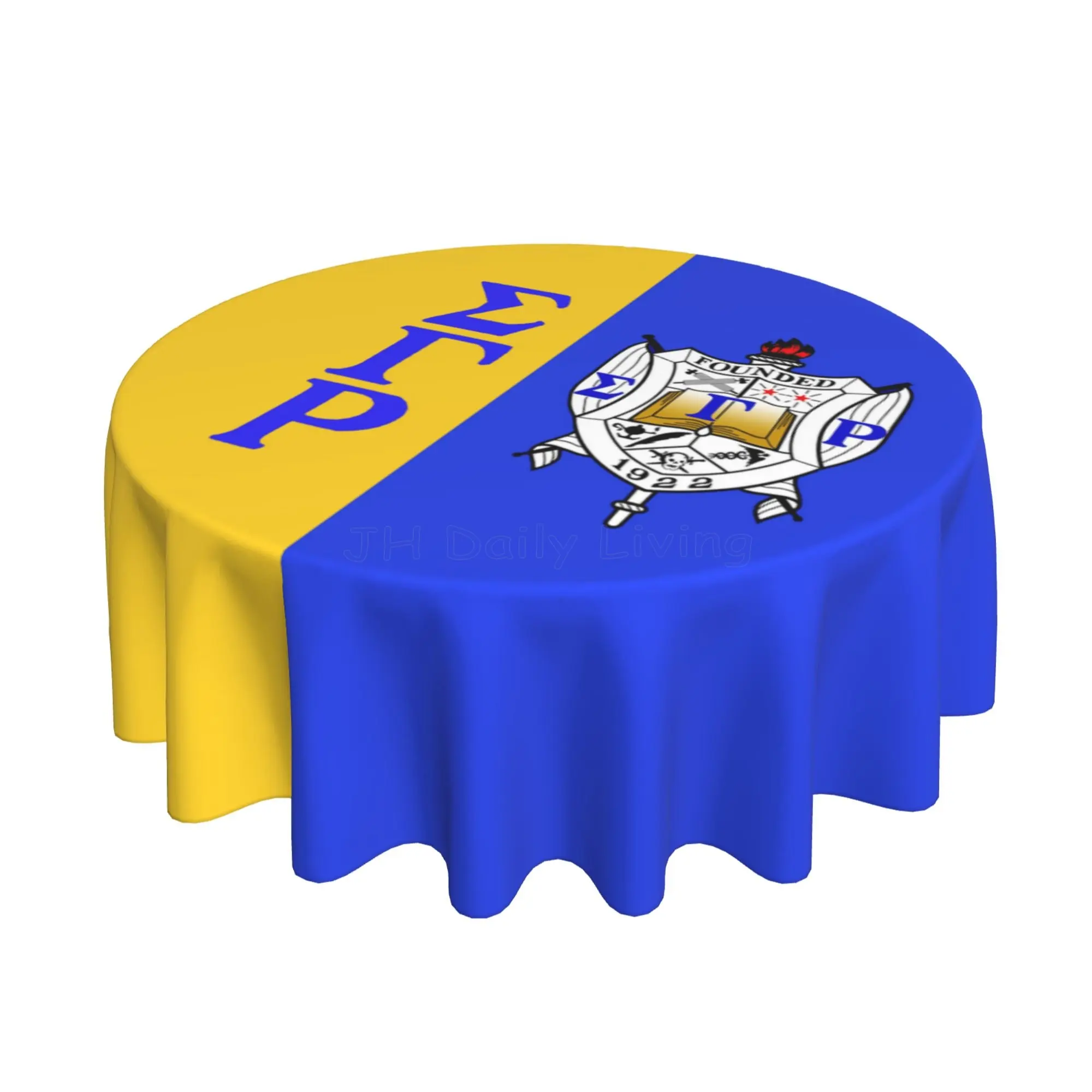 Sigma Gamma Rho 1922 SGR Round Tablecloth 60 Inch Table Cover Waterproof Wrinkle Resistant Table Cloth for Party Picnic Decor