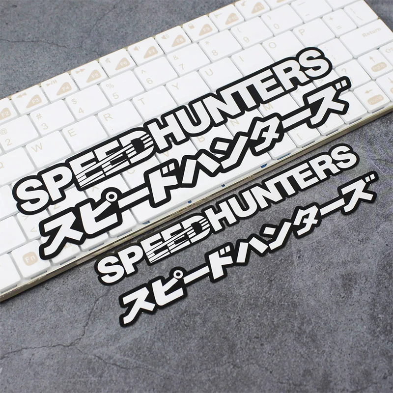 SPEEDHUNTERS Car Stickers for Windows JDM Style LOGO Auto Door Body Decor Refit Scratches Moto Decals Accesorios Para Vehículos