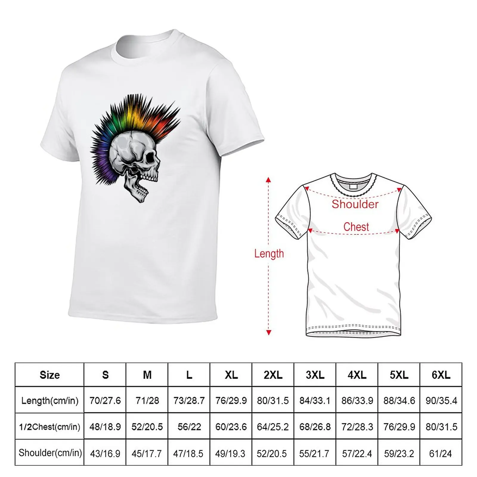 New LGBTQIA+ Pride Skull T-Shirt korean fashion aesthetic clothes cute tops workout shirts for men