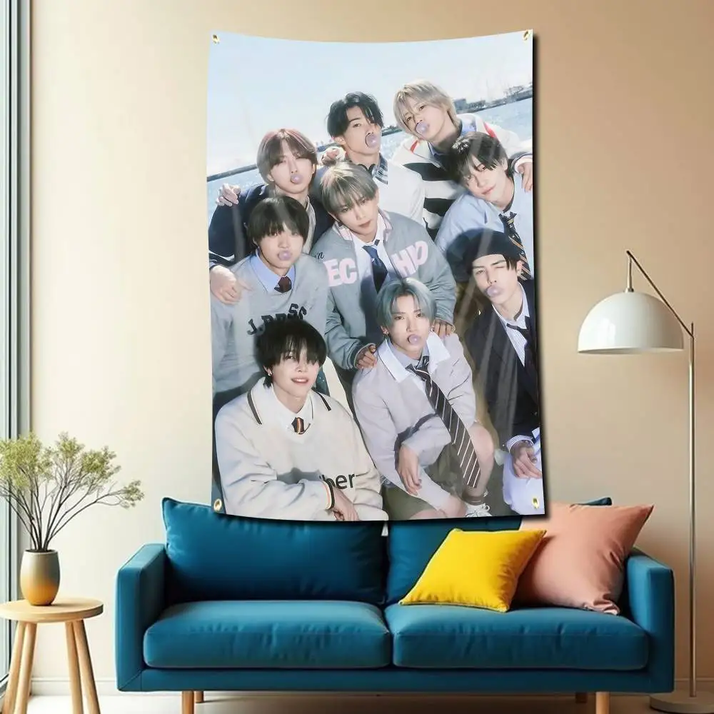 J-POP and-Team Tour Flag Tapestry Banner for Bedroom Living Room Outdoor Camping Custom