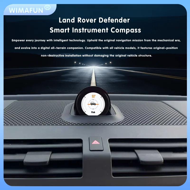 Smart Compass Upgrade for Land Rover Defender 2020-2024 Models Dashboard Central Instrument Cluster Compatible with 90/110/130