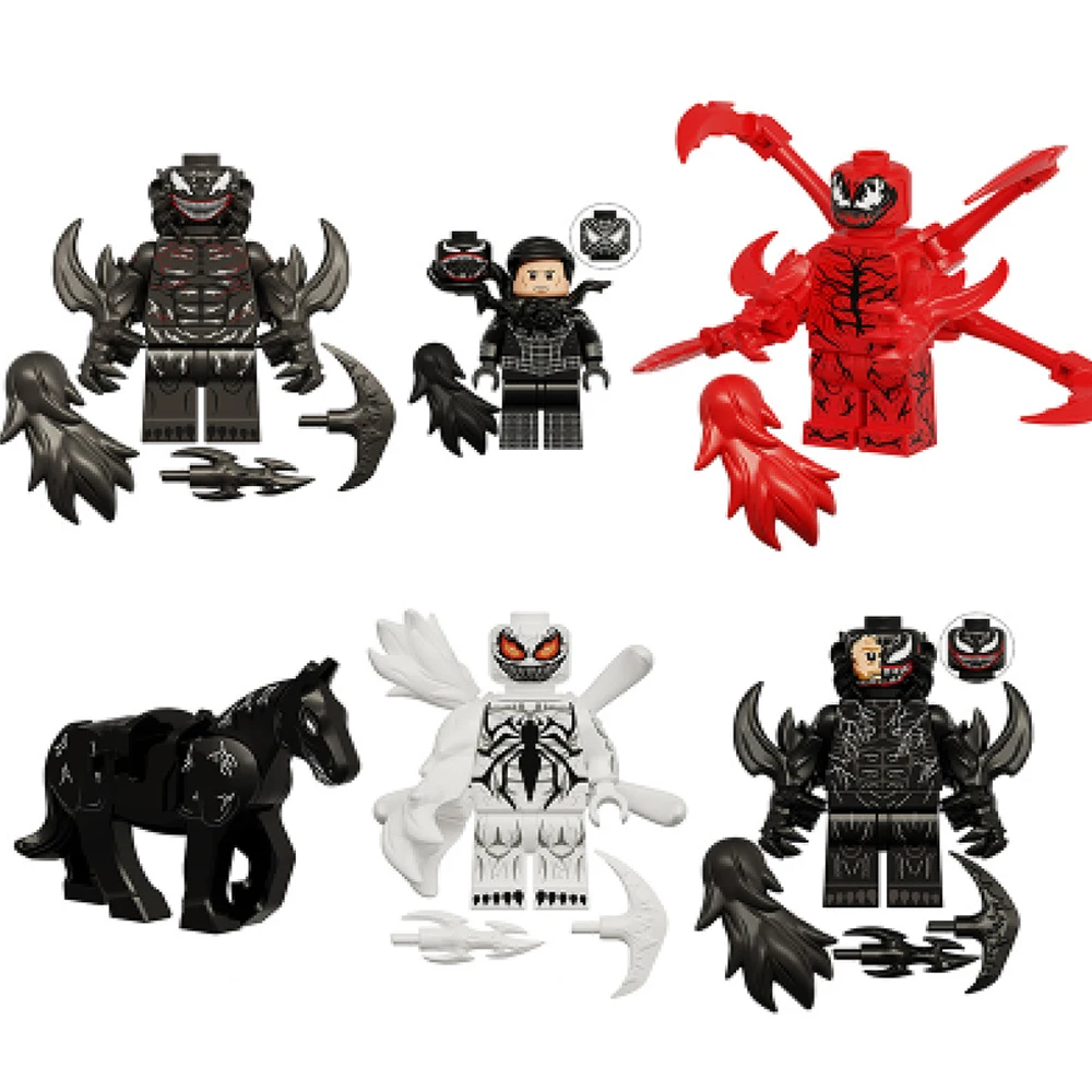 

Marvel Anime Movie Figure Building Blocks Venom Carnage Anti-Venom Hot Selling Puzzle Assembled Toy Model Children Birthday Gift