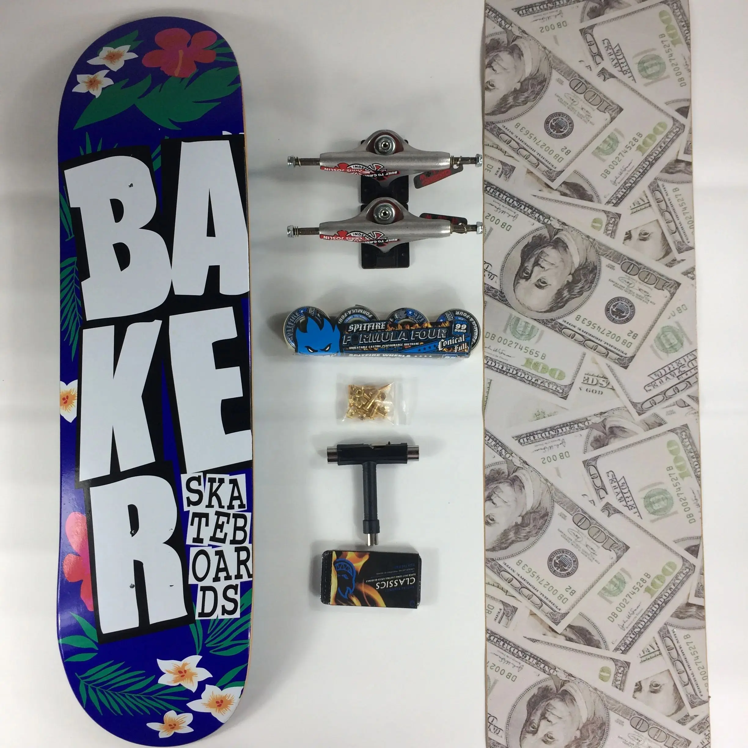 Baker Skateboard Complete Set 100% Canada Maple Double Rocker 7.75/8.0/8.125/8.25/8.3/8.5 Inch Size  Pro Skate  High Quality