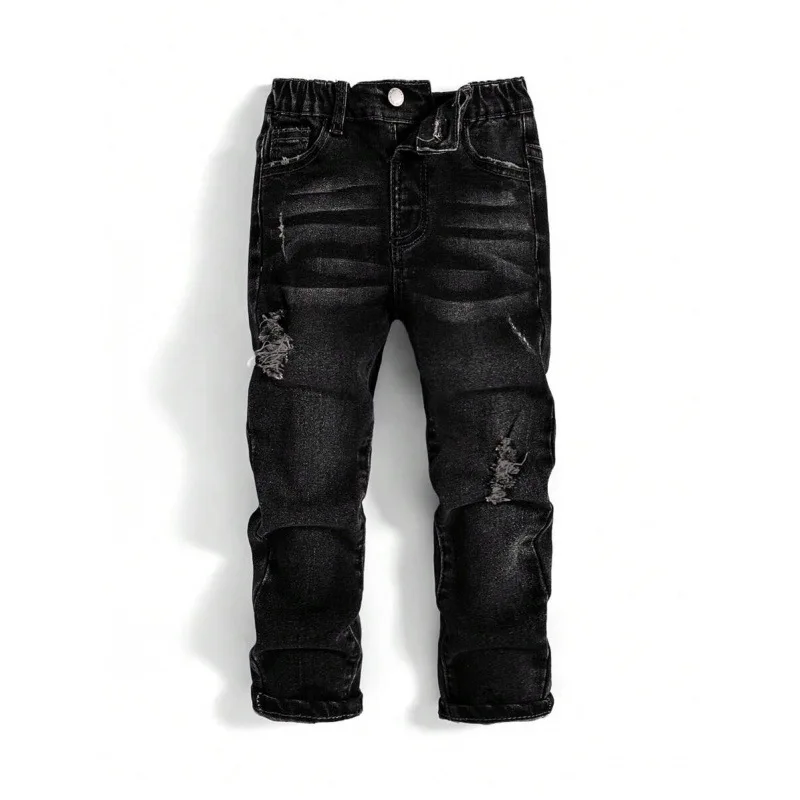 

Retro High Elasticity Stretch Jeans Men's Comfortable Fit Non-Shrinkage Spring Season Unisex Drawstring Waist Corduroy Pants