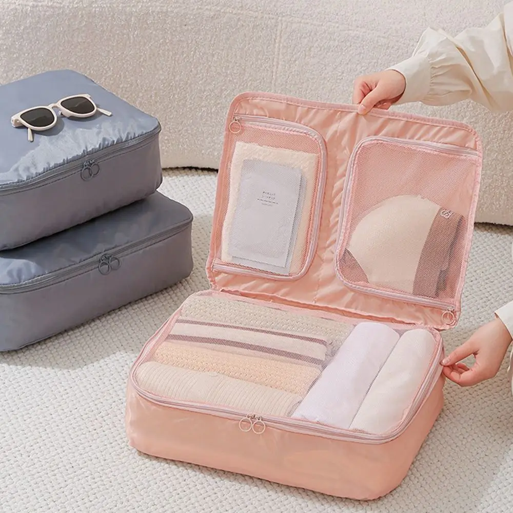 

Foldable Clothes Storage Bag Moisture-proof Large Capacity Travel Luggage Bag with Zipper Waterproof Trip Handbag Household