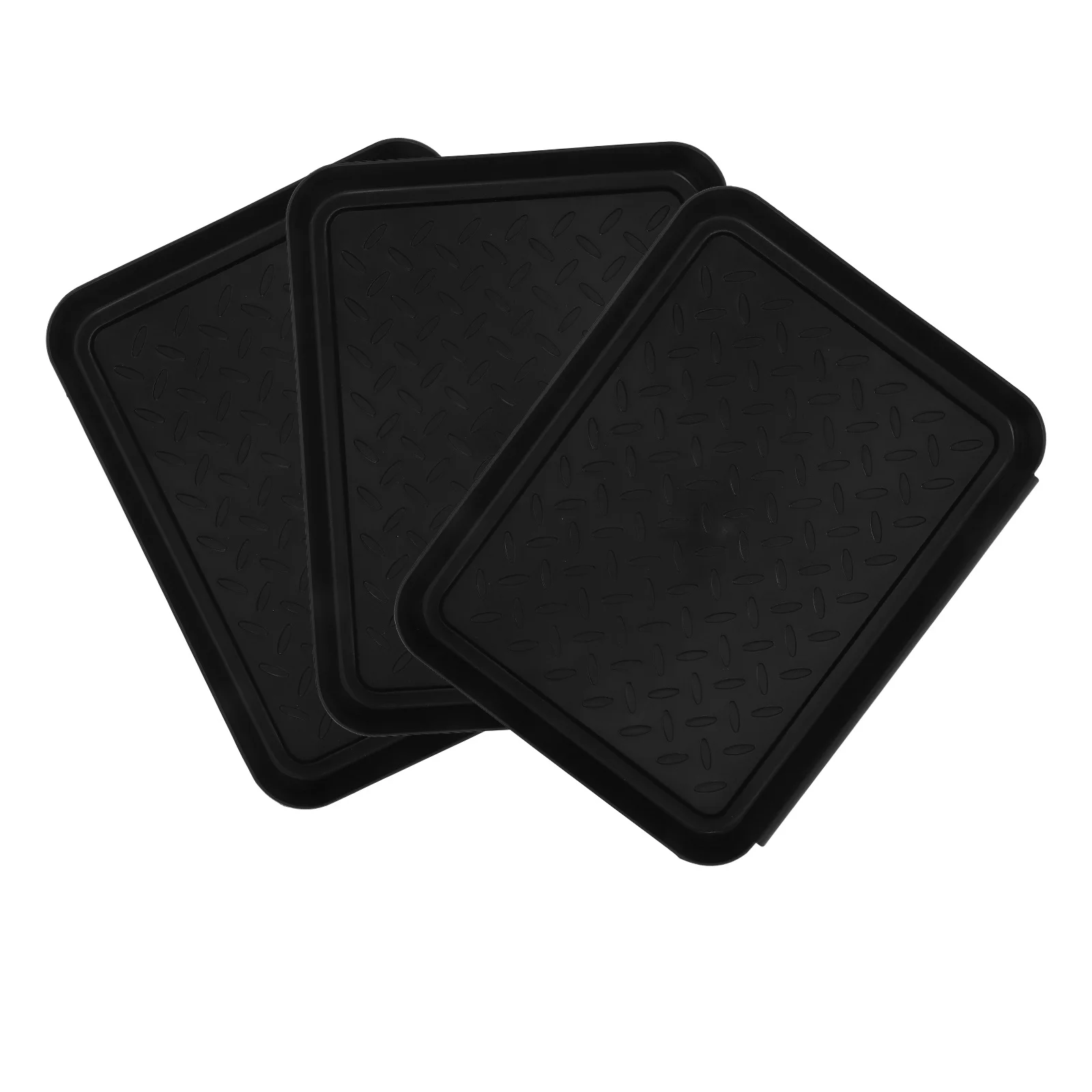 

3Pcs Shoes Boot Tray Plastic Storage Plate Indoor Outdoor Multi-Function Sundries Tray for Shoe Boot Storage Organizer Entryway