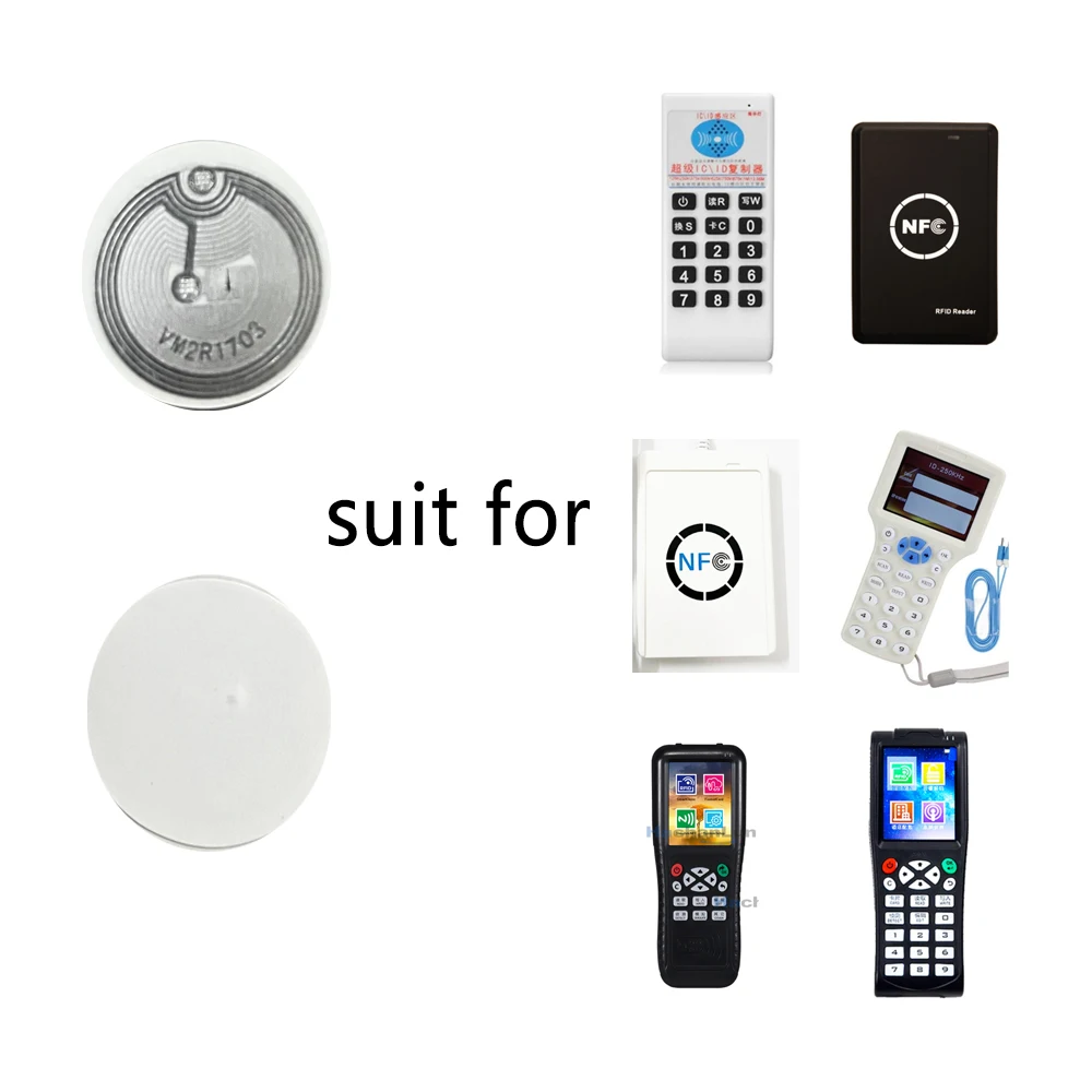 RFID NFC Lable 25mm 13.56mhz Sticker UID riscrivibile Clone portachiavi Tag Block 0 Card Copyable Change Keyfobs