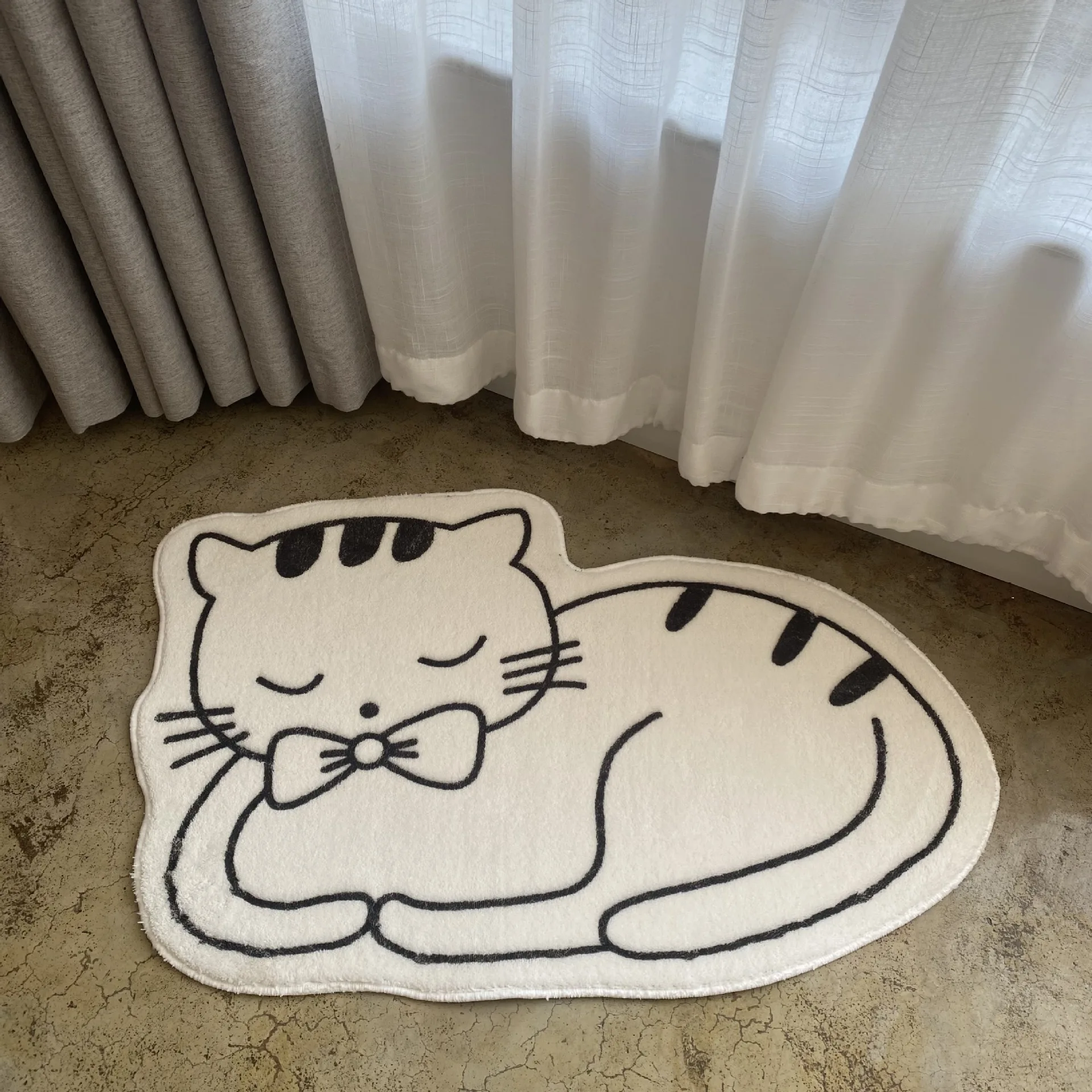 

Cute Cat Carpet In The Bedroom, Furry Mat, Bedroom Rug Bedside Blanket , Carpet for Nursery, Mat for Children, Cute Room Decor