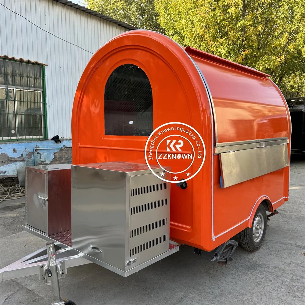 

Customized Mobile Restaurant Coffee Shop Kiosk Fast Food Truck Trailer Fully Equipped Outdoor Mobile Bar Trailer For Events