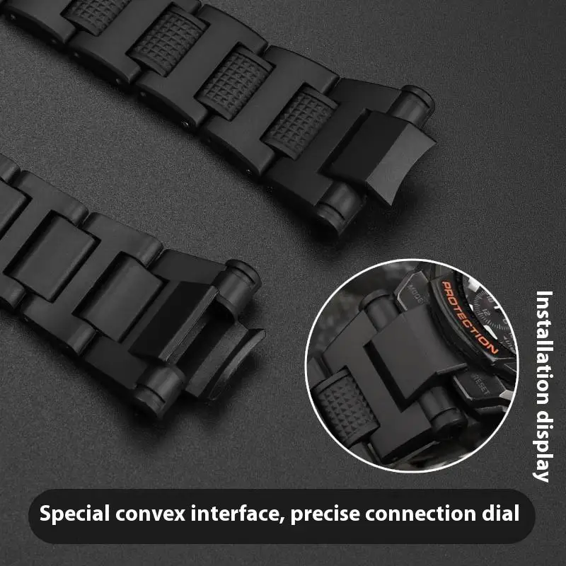 น้ําหนักเบาพลาสติกคอมโพสิตเหล็กนาฬิกาสําหรับ Casio G-shock GW4000 GA1000 GA1100 G1400 สร้อยข้อมือสําหรับชายกันน้ํา