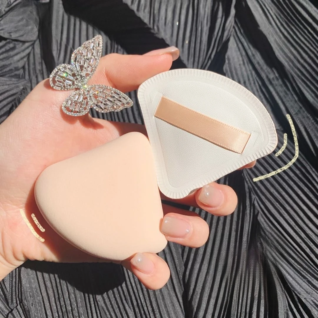 5/10 قطعة شكل مثلث مربع مستدير ماكياج الإسفنج نفخة الجافة الرطب ثنائي الاستخدام لينة القطن الحلوى وسادة هوائية الأساس مسحوق نفخة #3